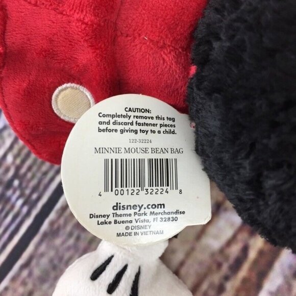 Disney Minnie Mouse Bean Bag Plush 10" Official Parks Merchandise - Picture 5 of 7